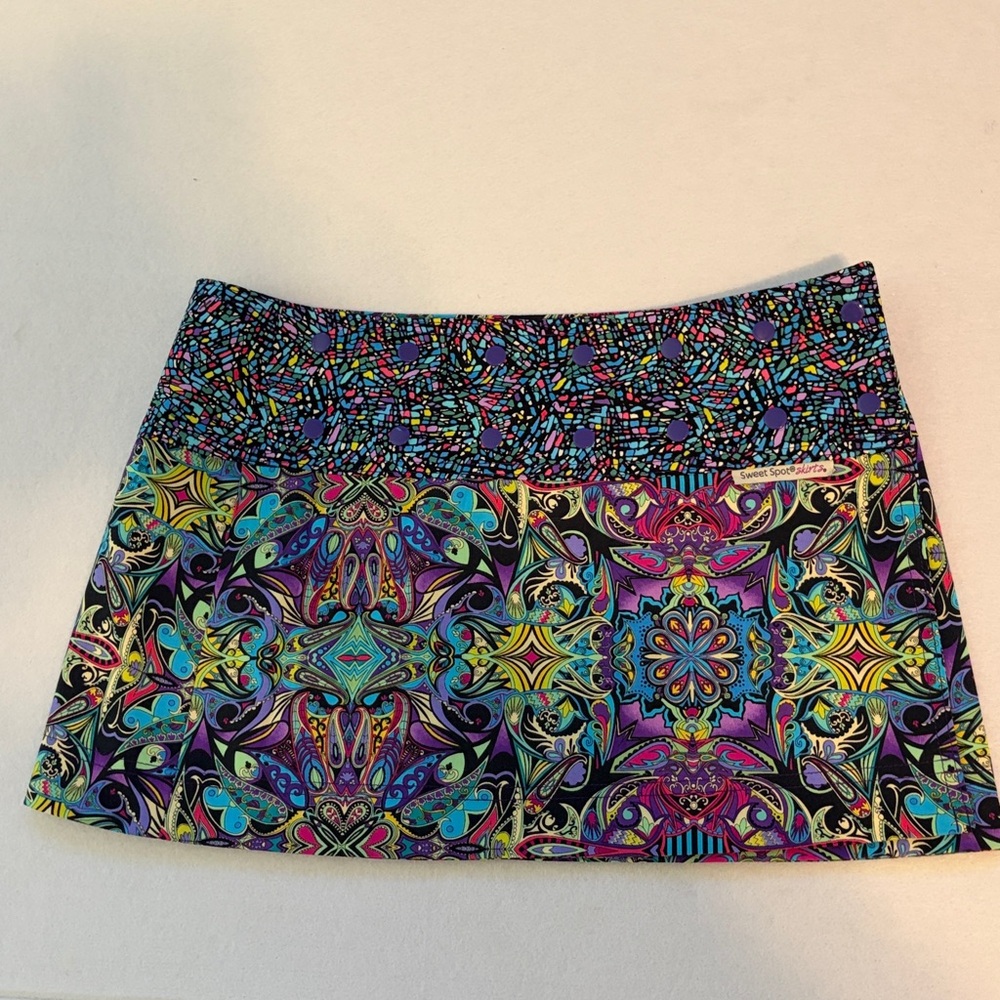 Sweet Spot athletic skirt. Wrap around, reversible and adjustable
